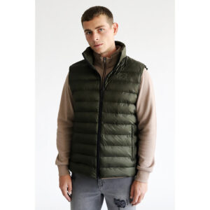 Χακί Water Repellent Αμάνικο Μπουφάν με Logo Print OFFER (Modern Fit) offers