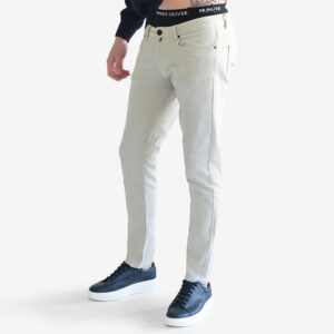 Εκρού Signature Jean All Season Comfort Slim Ανδρικά Παντελόνια και Chinos
