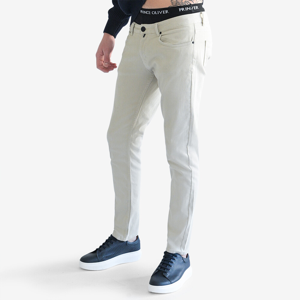 Εκρού Signature Jean All Season Comfort Slim Ανδρικά Παντελόνια και Chinos Εκρού Signature Jean All Season Comfort Slim Ανδρικά Παντελόνια και Chinos