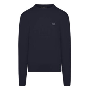 Μαύρη Logo-Embroidered Πλεκτή Μπλούζα (Modern Fit) offers