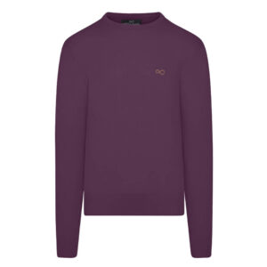 Μωβ Logo-Embroidered Πλεκτή Μπλούζα (Modern Fit) offers