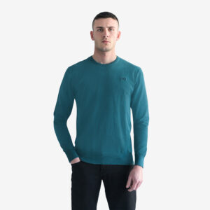 Πετρόλ Logo-Embroidered Πλεκτή Μπλούζα (Modern Fit) offers