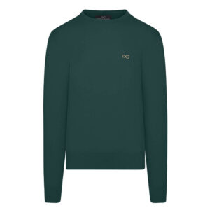 Πράσινο Σκούρο Logo-Embroidered Πλεκτή Μπλούζα (Modern Fit) offers