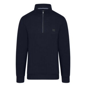 Μαύρη Premium Zip-Neck Μπλούζα Prince Oliver Modern Fit Ανδρικές Μπλούζες και Πουλόβερ