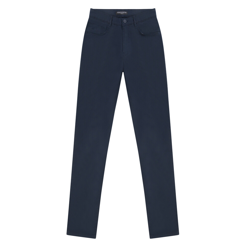 Μπλε Σκούρο Signature Chino Prince Oliver Cotton Stretch Modern Fit Ανδρικά Παντελόνια και Chinos Μπλε Σκούρο Signature Chino Prince Oliver Cotton Stretch Modern Fit Ανδρικά Παντελόνια και Chinos