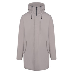 Μπεζ Water Repellent Hooded Parka Jacket Prince Oliver Modern Fit Ανδρικά Μπουφάν