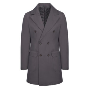 Ανθρακί Winter Technical Fabric Καμπαρντίνα Prince Oliver Modern Fit Ανδρικά Πανοφόρια