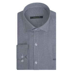 Λευκό Πουκάμισο με Μαύρο Μικροσχέδιο Prince Oliver Modern Fit Ανδρικά Πουκάμισα Λευκό Πουκάμισο με Μαύρο Μικροσχέδιο Prince Oliver Modern Fit Ανδρικά Πουκάμισα