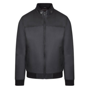 Καφέ Bomber Jacket Prince Oliver in Sheep Nappa Leather Modern Fit Ανδρικά Δερμάτινα Μπουφάν