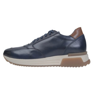 Μπλε Leather Sneakers Prince Oliver Ανδρικά Παπούτσια