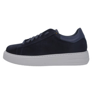 Μπλε Σκούρα Low Top Suede Leather Sneakers Prince Oliver Ανδρικά Παπούτσια