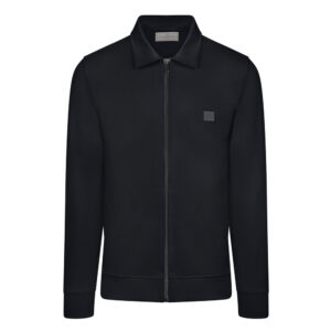 Μαύρη Premium Full Zip Ζακέτα Prince Oliver Modern Fit Ανδρικές Ζακέτες
