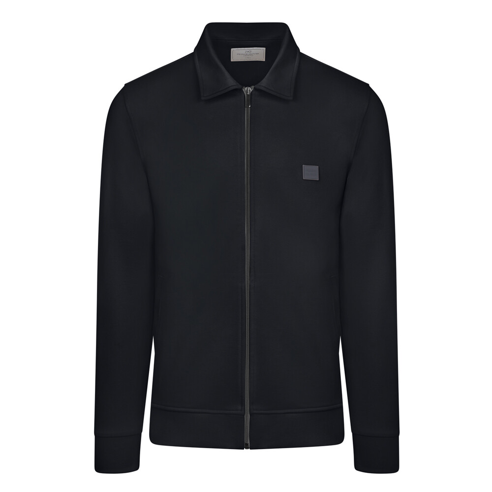 Μαύρη Premium Full Zip Ζακέτα Prince Oliver Modern Fit Ανδρικές Ζακέτες Μαύρη Premium Full Zip Ζακέτα Prince Oliver Modern Fit Ανδρικές Ζακέτες
