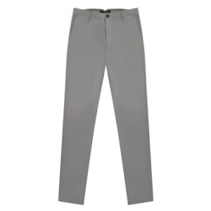 Γκρι Prince Oliver Premium Chino (Modern Fit) Ανδρικά Παντελόνια και Chinos