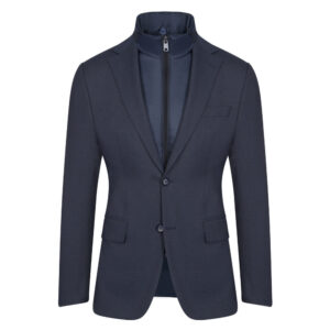 Μπλε Καρό Σακάκι Prince Oliver Με Επένδυση  (Modern Fit) Ανδρικά Σακάκια