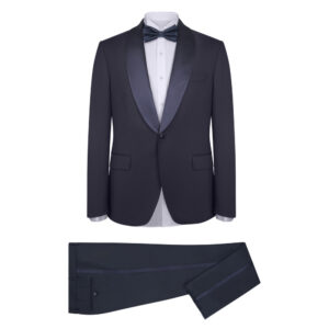 Μπλε Σκούρο Tuxedo Prince Oliver με Shawl Σατέν Πέτο Modern Fit Ανδρικά Κοστούμια