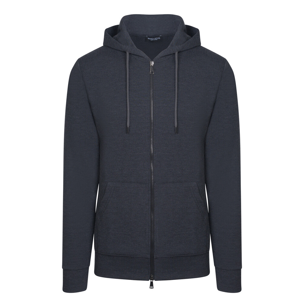Ανθρακί Zip up Hoodie Prince Oliver Modern Fit Ανδρικές Ζακέτες Ανθρακί Zip up Hoodie Prince Oliver Modern Fit Ανδρικές Ζακέτες