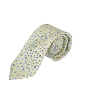 Floral Κίτρινη Γραβάτα Prince Oliver (Φάρδος 7 cm) Γραβάτες/Παπιγιόν
