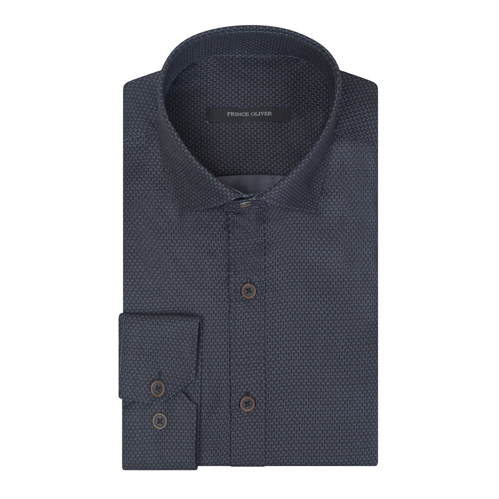 Γκρι Πουκάμισο Prince Oliver με Μικροσχέδιο Modern Fit offers Γκρι Πουκάμισο Prince Oliver με Μικροσχέδιο Modern Fit offers