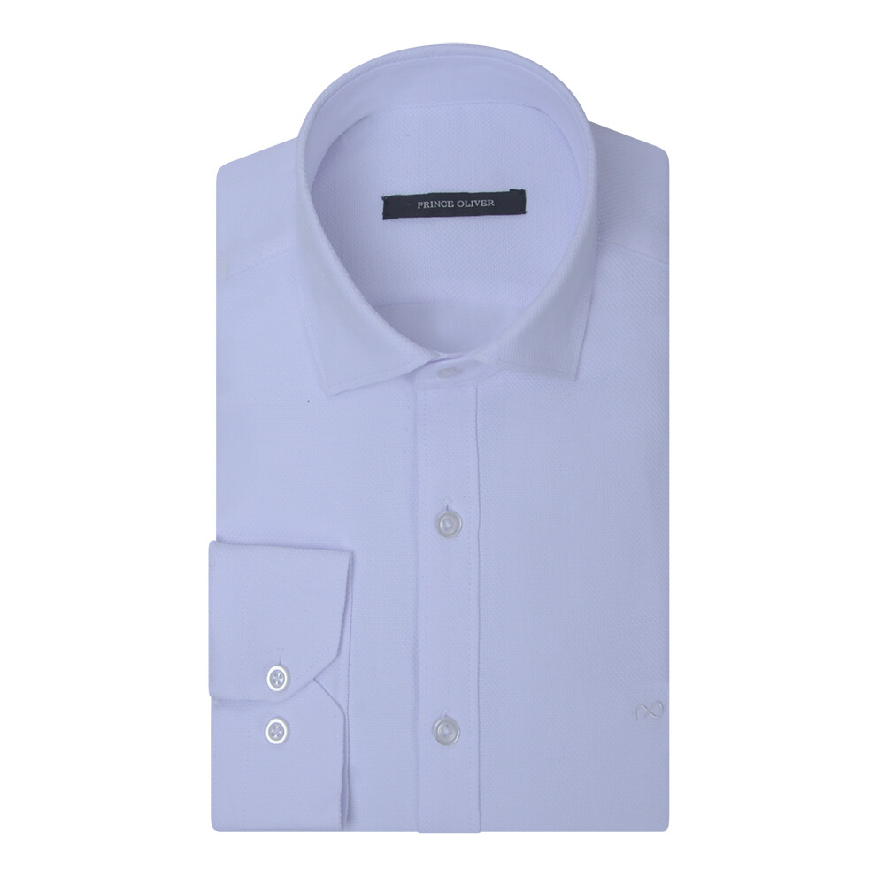 Λευκό Πουκάμισο Prince Oliver με Embroidered Logo Modern Fit offers Λευκό Πουκάμισο Prince Oliver με Embroidered Logo Modern Fit offers