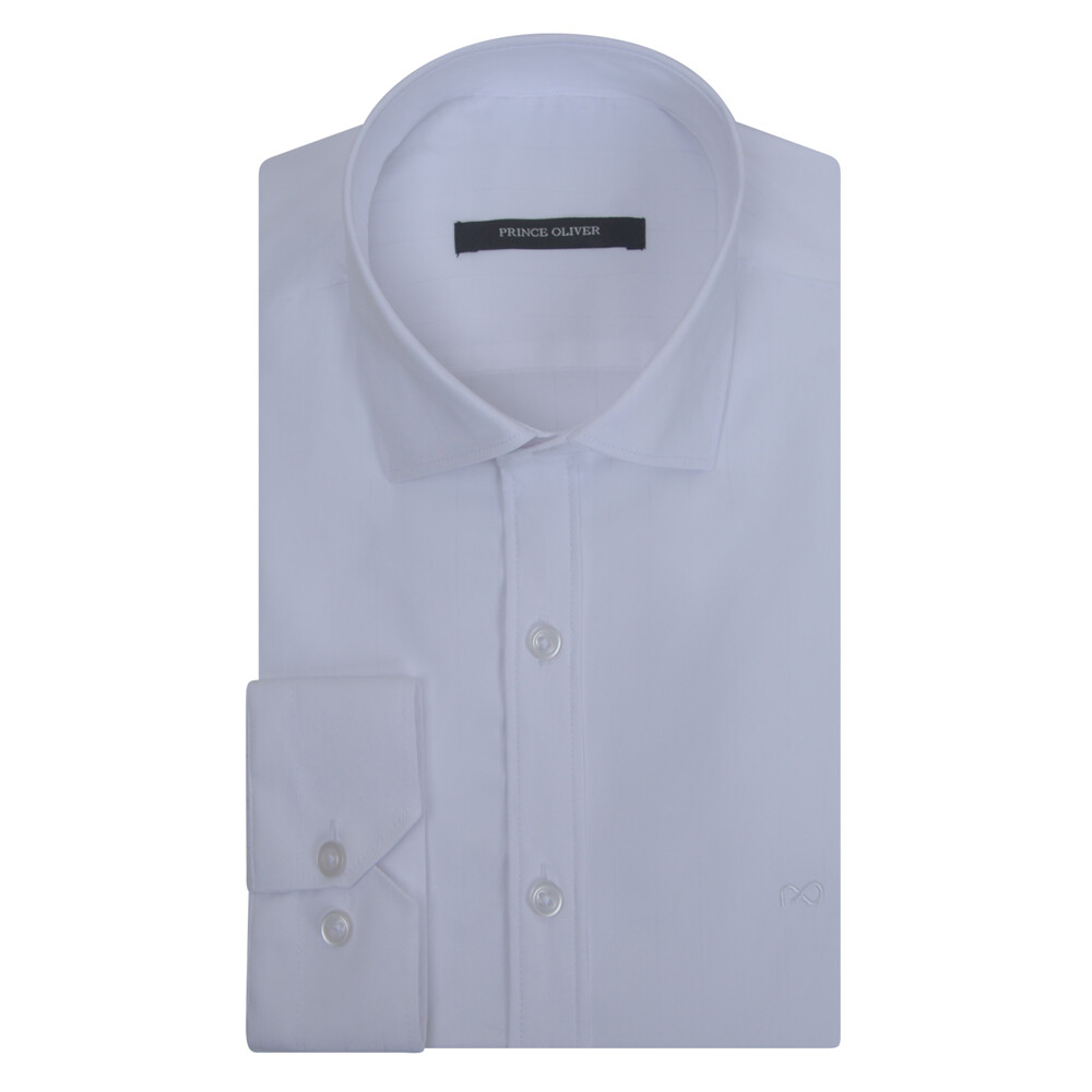 Λευκό Πουκάμισο Prince Oliver με Απαλή Ρίγα Modern Fit offers Λευκό Πουκάμισο Prince Oliver με Απαλή Ρίγα Modern Fit offers