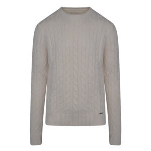 Εκρού Πουλόβερ Prince Oliver με Cable-Knit Πλέξη in Cotton Modern Fit Ανδρικές Μπλούζες και Πουλόβερ Εκρού Πουλόβερ Prince Oliver με Cable-Knit Πλέξη in Cotton Modern Fit Ανδρικές Μπλούζες και Πουλόβερ