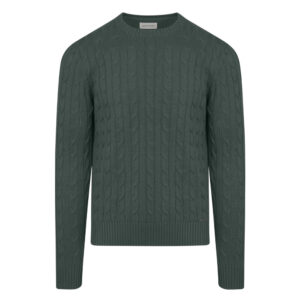 Πράσινο Πουλόβερ Prince Oliver με Cable-Knit Πλέξη in Cotton Modern Fit Ανδρικές Μπλούζες και Πουλόβερ Πράσινο Πουλόβερ Prince Oliver με Cable-Knit Πλέξη in Cotton Modern Fit Ανδρικές Μπλούζες και Πουλόβερ