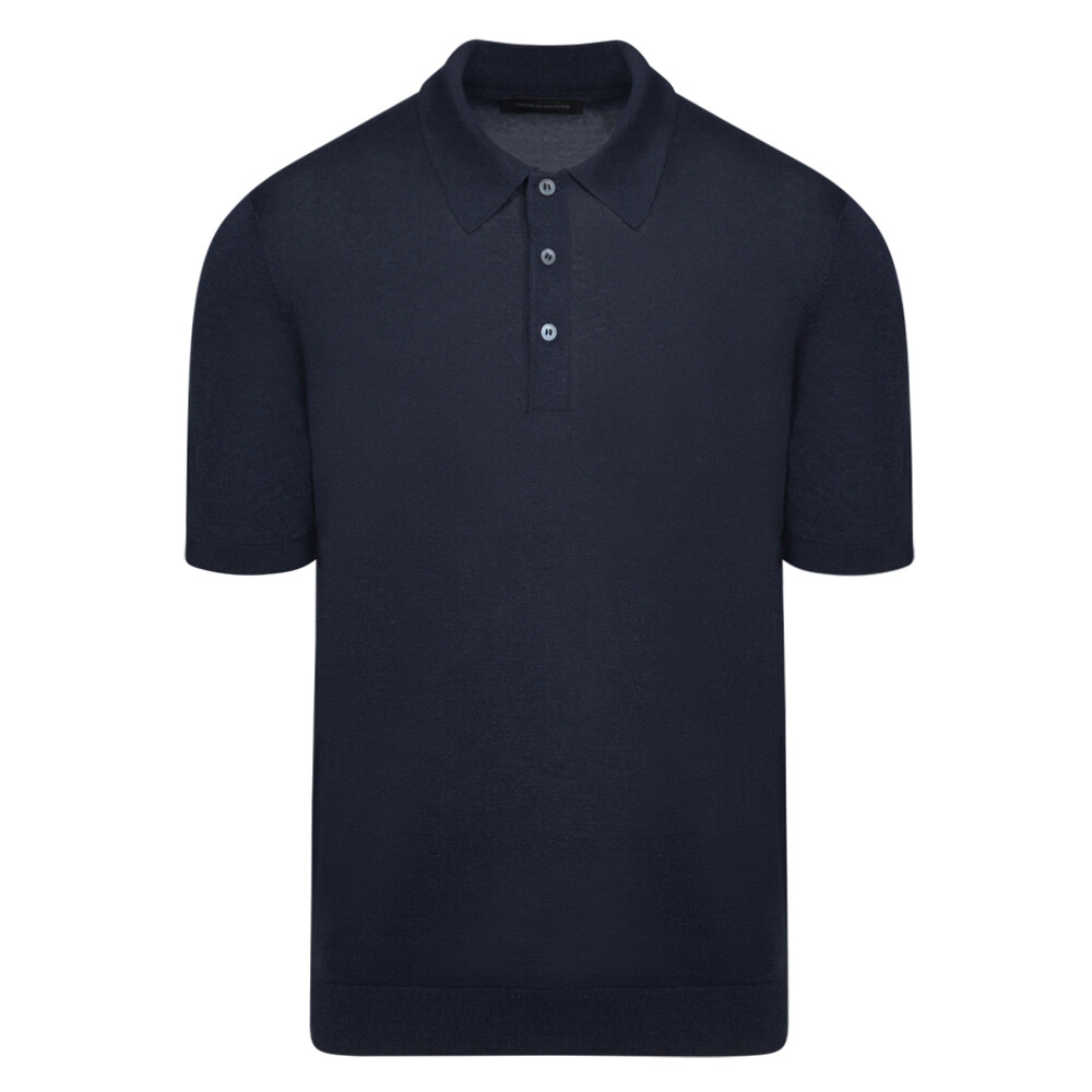 Μπλε Σκούρο Polo Silk Blend Modern Fit Ανδρικές Μπλούζες Polo Μπλε Σκούρο Polo Silk Blend Modern Fit Ανδρικές Μπλούζες Polo