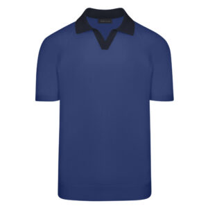 Μπλε Ρουά Two-Tone Polo in Cotton Modern Fit Ανδρικές Μπλούζες Polo Μπλε Ρουά Two-Tone Polo in Cotton Modern Fit Ανδρικές Μπλούζες Polo